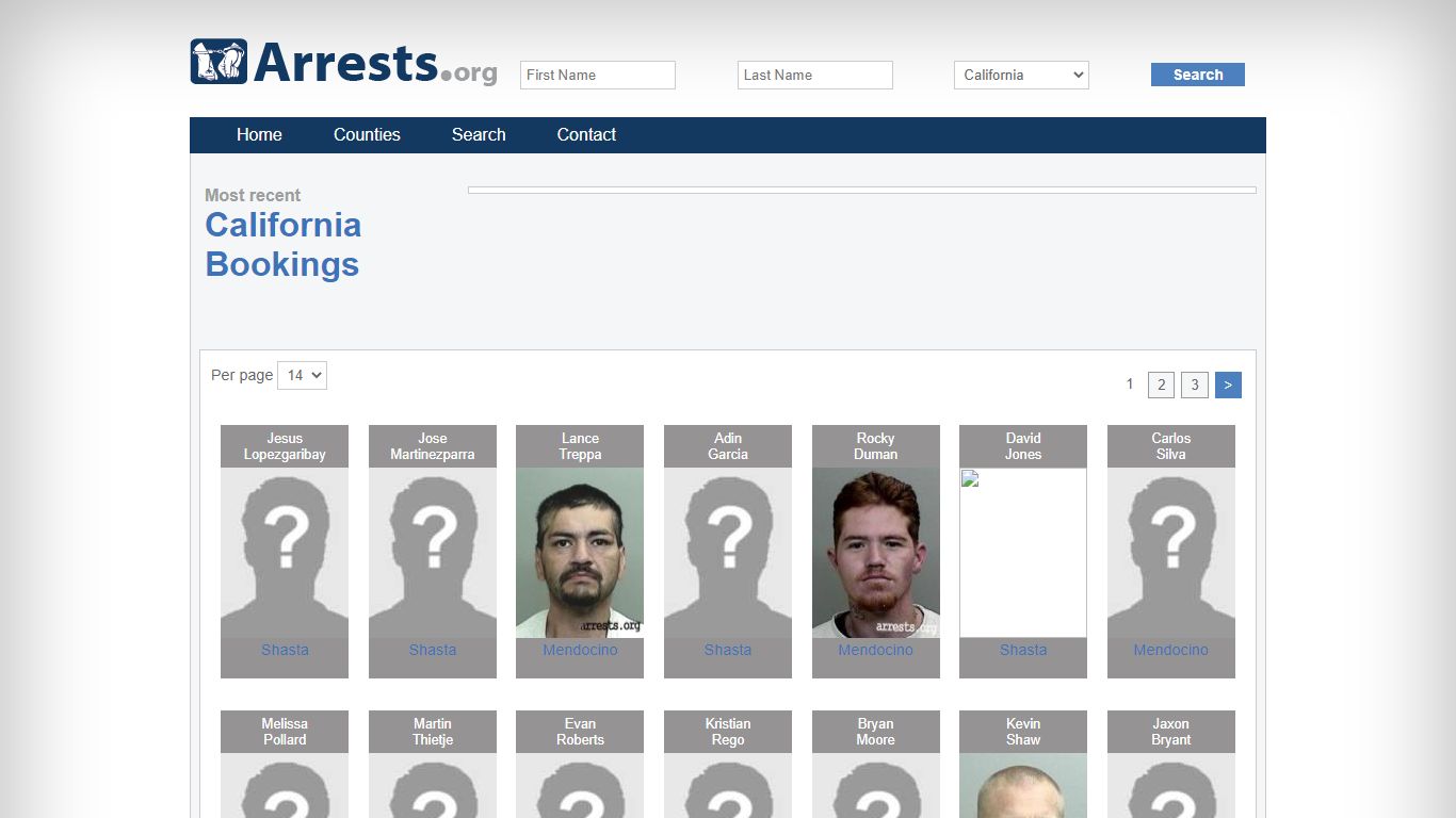 California Arrests and Inmate Search